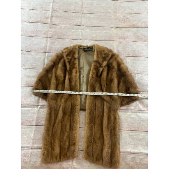 Vintage Thelanadian Fur Shop Worchester Mass Mink Fur Wrap - Medium - Picture 4 of 14